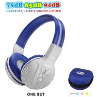 SIMOLIO Wireless Headphones for Teens, Kids Bluetooth Headphone with 75dB/85dB/94dB Volume Limited, Kids Wireless Headsets with Mic, Bluetooth Boys Headphones with Hard case for School (Grey)