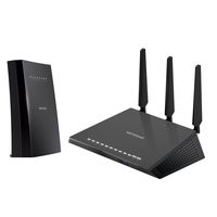 NETGEAR Nighthawk X6S Tri-Band WiFi Mesh Extender (EX8000) with NETGEAR Nighthawk AC1750 Smart Dual Band WiFi Router (R6700)