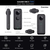 Insta360 ONE X 360 Camera with 5.7K 4K 3K Video and 18MP Photos - Bundle Includes Extra Battery, Dual Charging Station & 128GB SanDisk Extreme microSDXC (4 Items)