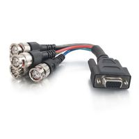 C2G 02571 Premium HD15 VGA Female to RGBHV (5-BNC) Male Video Cable, Black (3 Feet, 0.91 Meters)