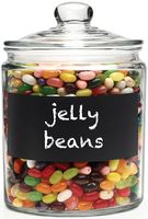 Circleware Large 1.1 Gallon Mason Jar Chalkboard Glass Canister with Lid and Handle, Kitchen Glassware Food Beverage Preserving Container.