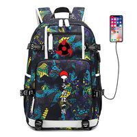 YOYOSHome Anime Naruto Cosplay Bookbag Daypack Backpack Laptop School Bag with USB Charging Port