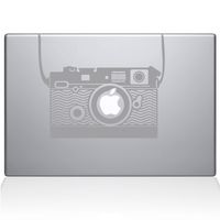 The Decal Guru 2082-MAC-15P-S Vintage Camera Decal Vinyl Sticker, 15" MacBook Pro (2015 & Older), Silver
