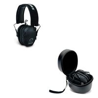 Walkers Razor Slim Electronic Shooting Hearing Protection Muff (Black) with Protective Case