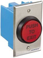 Securitron Momentary 2" Round Push Button, DPST, Illuminated