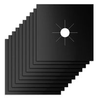 10-Pack Gas Stove Burner Covers, Non-stick Stovetop Burner Liners Gas Range Protectors for Kitchen- Size 10.6" x 10.6"-Double Thickness 0.2mm, Cuttable, Dishwasher Safe, Easy to Clean