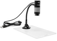 Plugable USB 2.0 Digital Microscope with Flexible Arm Observation Stand for Windows, Mac, Linux (2 MP, 250x Magnification). (Renewed)