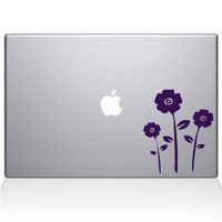 The Decal Guru Flowers MacBook Decal Vinyl Sticker - 13" MacBook Pro (2015 & Older) - Lavender (1062-MAC-13P-LAV)