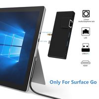 Surface Go Docking Station, USB C HDMI Adapter for Surface Go, Ketaky 5-in-1 USB C Hub Adapter Dongle with 4K USB C to HDMI, 2 USB 3.0 Ports, 3.5mm Earphones Jack,Ethernet Port (Surface Go Hub)