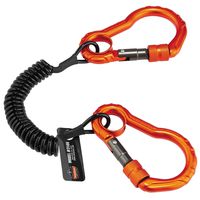 Coil Tool Lanyard with Two Carabiners, Tool Weight Capacity 2 lbs, Ergodyne Squids 3166