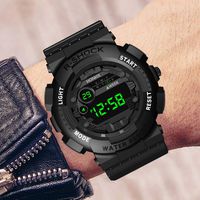 Men's Outdoor Electronic Watch - Military Survival Digital LED Sport Wrist Watches with Alarm Clock Stopwatch Calendar (A)