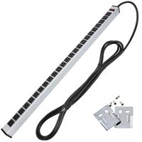BESTTEN 24-Outlet Metal Power Strip, 15-Foot Ultra Long Extension Cord, 15A/125V/1875W, Heavy Duty Aluminum Alloy Housing for Industrial, Commercial and Residential Use, ETL Listed, Silver