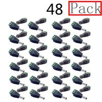 HONSHENDC Power Cable Jack Connector 24 x Male + 24 x Female(48 Pack) 2.1x5.5mm Plug Led Strip CCTV Camera Use 12V