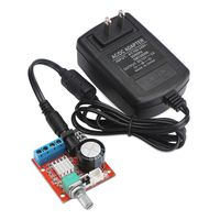 Digital Amplifier Board, DROK DC 7.5-15V Audio Amplify Module 10W+10W Dual Channel 2.0 Hi-Fi Class-D Stereo Amp Board with Power Supply Adapter
