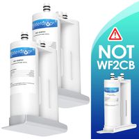 Waterdrop Refrigerator Water Filter, Compatible with EWF01, FC-300, FC300, EFF-6018A, 241988703, Pack of 2