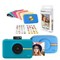 Polaroid Snap Touch Instant Digital Camera (Blue) Protective Kit with 20 Sheets Zink Paper