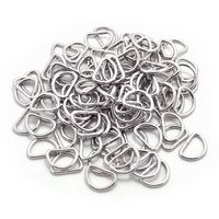 BronaGrand Pack of 100 Metal Nickel Plated D Ring (1/2inch)