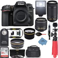 Nikon D7500 20.9MP DX-Format Digital SLR Camera with 18-55 VR & 70-300 AF-P VR Lens +Extreme Accessory Bundle