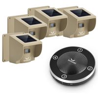 Hosmart 1/4 Mile Long Range Rechargable Solar Driveway Alarm Wireless Sensor System Driveway Sensor Alert System Weatherproof Security Outdoor Motion Sensor