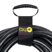 Easy-Carry Wrap-It Storage Straps - 22" (2 Pack) - Heavy-Duty Hook and Loop Cord Carrying Strap, Hanger, and Organizer with Handle for RV Extension Cords, Water Hoses and More