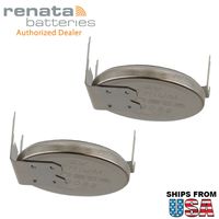 2X Renata CR2032RH2-MFR 3V Lithium Coin Battery HORZ SMT 3-PIN for PC CMOS Memory IBM CMOS CR2032 CR2032 Motherboard Battery IBM A21e Notebook Laptop Computer Thinkpad T30 IBM P/N 02K6572