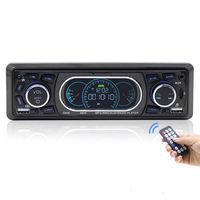 Multimedia Car Stereo Receiver Bluetooth FM Radio Player Receiver Single Din Universal Car MP3 Radio Audio Hand-Free Calling Built-in Microphone 2 USB Wireless Remote Control