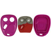 qualitykeylessplus Dark Pink Replacement Case and Pad 3 Button Keyless Remote Key Fob FCC ID LHJ011 Free KEYTAG