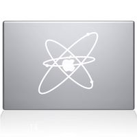 The Decal Guru 1651-MAC-13X-W Atom Decal Vinyl Sticker, White, 13" MacBook Pro (2016 & Newer)