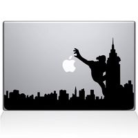 The Decal Guru 2071-MAC-13P-BLA King Kong City Skyline Decal Vinyl Sticker, Black, 13" MacBook Pro (2015 & Older)