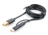 DURAGADGET 2 in 1 Micro USB Charging/Sync Power Cable with USB-C Adapter for The Libratone Q Adapt ON-Ear