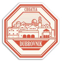 2 x 10cm Dubrovnik Croatia Vinyl Stickers - Travel Sticker Laptop Luggage #18083 (10cm Wide)