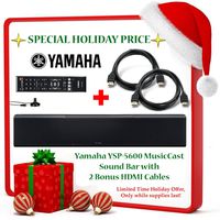 Black Friday Deal Brand New! Yamaha YSP-5600 MusicCast Sound Bar w/ Dolby Atmos and DTS:X + 2 Bonus HDMI Cables!