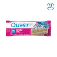 Quest Nutrition Birthday Cake Protein Bar, High Protein, Low Carb, Gluten Free, Keto Friendly, 12 Count