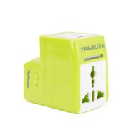 Travelon Dual USB Charger and Adapter, Lime