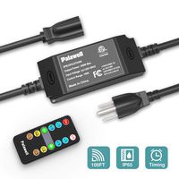 Outdoor/Indoor Dimmer, Wireless Remote Control Plug-In Dimmer Switch, 240W Power, 100FT Range, RC On/Off & Stepless Dimming (25% 50% 75% 100% Brightness Optional) for LED Dimmable String Lights