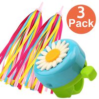 Paliston Kid's Bike Bell Bicycle Bell for Girls Bike Horny Toddler Bike Bells with Streamers Blue Green