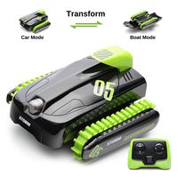 SainSmart Jr. RC Car Boat Amphibious Remote Control Stunt 360°Rotating Vehicle Water Land Transform Tank for Kids, 1: 16 Scale Waterproof Truck 2.4Ghz