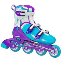 Roller Derby Women's V-Tech 500 Button Adjustable Inline Skate, Blue/Purple
