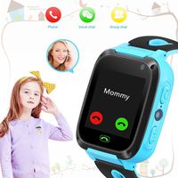 Smart Watch for Kids, [SIM Card Included]Smart Watches for Boys Girls Smartwatch GPS Tracker Watch Pedometer Fitness Tracker Wrist Android Mobile Cell Phone Best Gift for Children 3-12 Year Old (Blue)