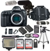 Canon EOS 5D Mark IV Digital SLR Camera Bundle (Body Only) + Video Creator Accessory Bundle (14 items)