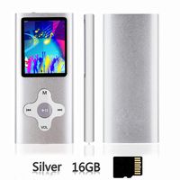 Ploveyy MP3 Player MP4 Player Including a 16GB Micro SD Card,extensible 64 GB,Mini USB Port 1.8 LCD, with Photo Viewer, E-Book Reader, Voice Recorder & FM Radio,Video/Media/Music Player (Silver)