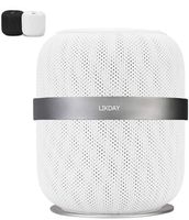 LIKDAY Wall Mount for HomePod Gray, Sturdy Aluminum Alloy Made Bracket Mount Stand Anti-Scroll Holder for HomePod Smart Speaker,with Two Free Speaker Dustproof Sleeve Cover Case (White & Black)