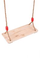 HAPPY PIE PLAY&ADVENTURE Children Wooden Hanging Swings Seat with 78'' Adjustable Pp Rope Per Side (4pc Hardwood)