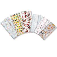Jillson Roberts 48-Count Christmas Cello Bags with Twist Ties Available in 4 Different Assortment, Candy Canes, Cats and Dogs