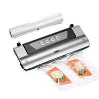 Vacuum Sealer, TIBEK 4 IN 1 Automatic Food Saver with Cutter, 5s Fast Dry| Wet Food Preservation, Perfect for Sous Vide, 10X Longer Fresh, Compact Design, with Starter Kit Rolls
