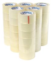 Vergo Industrial Heavy Duty Clear Packing Tape 2.7mil for Moving Packaging Shipping and Office (36 Pack)