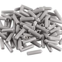 Jetec 100 Pieces Large Dishwasher Rack Tine Prong Repair End Cover Caps, Durable Flexible Vinyl Long 1 Inch Anti Slip Round Tips, 0.2 Inch in Inner Diameter (Grey)