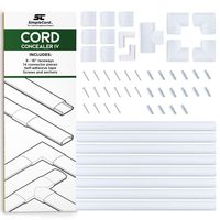 Cord Organizer Kit- Sliding Cable Management-Covers for Hiding Power Cords or Wires, Wall Mounted TV Cables in Home or Office by SimpleCord