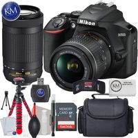 Nikon D3500 DSLR Camera with 18-55mm and 70-300mm Lenses + 32GB + Essential Photo Bundle