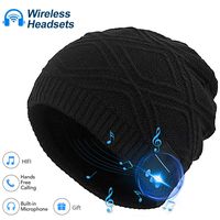 Bluetooth Beanie Hat Wireless Winter Headphones Speaker Knit Hats Ourdoor Sports Running Caps for Men Women Teens Boys Girls